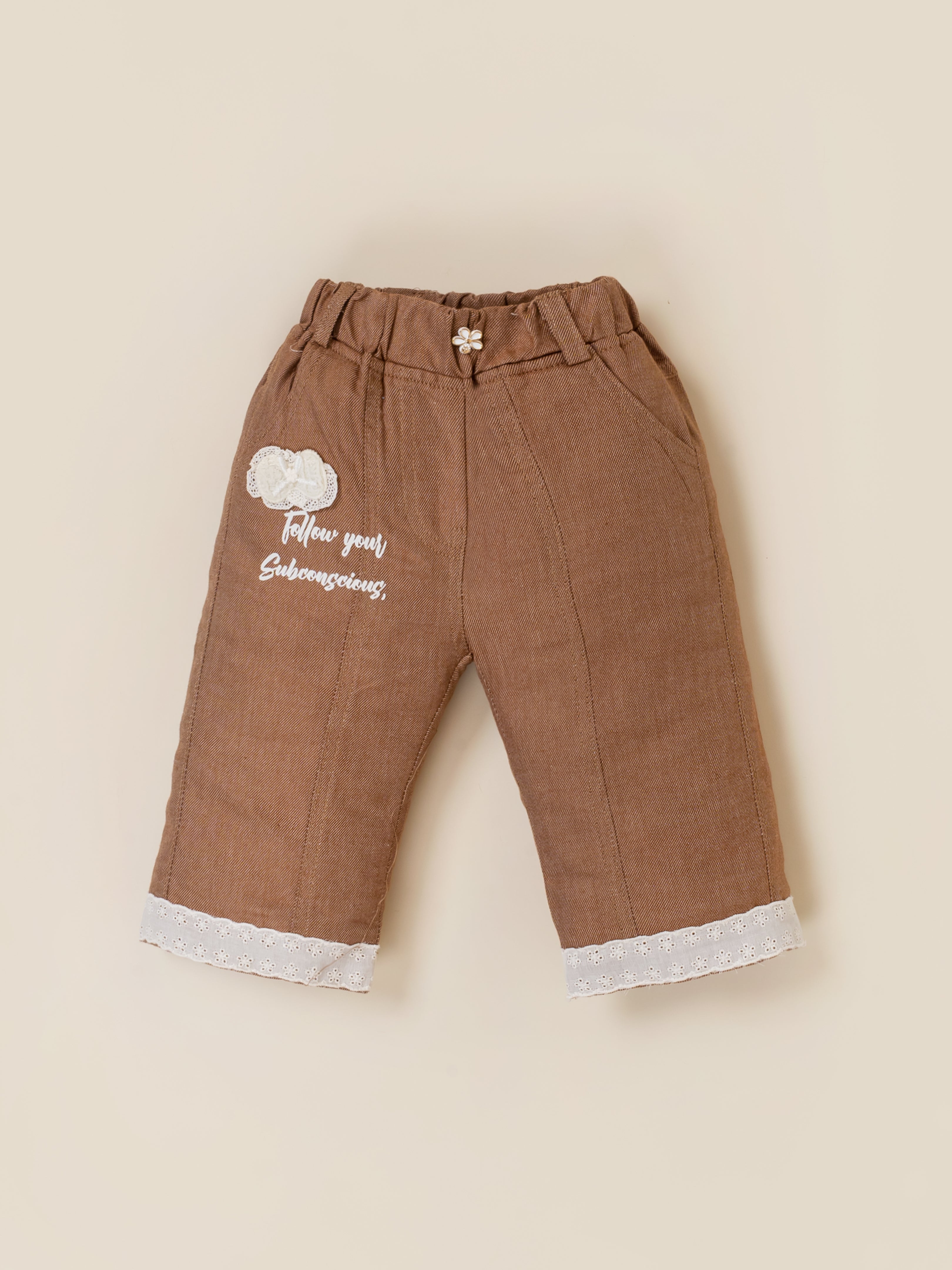 Girls Top and Wide Leg Pant with Sleeveless Overlay