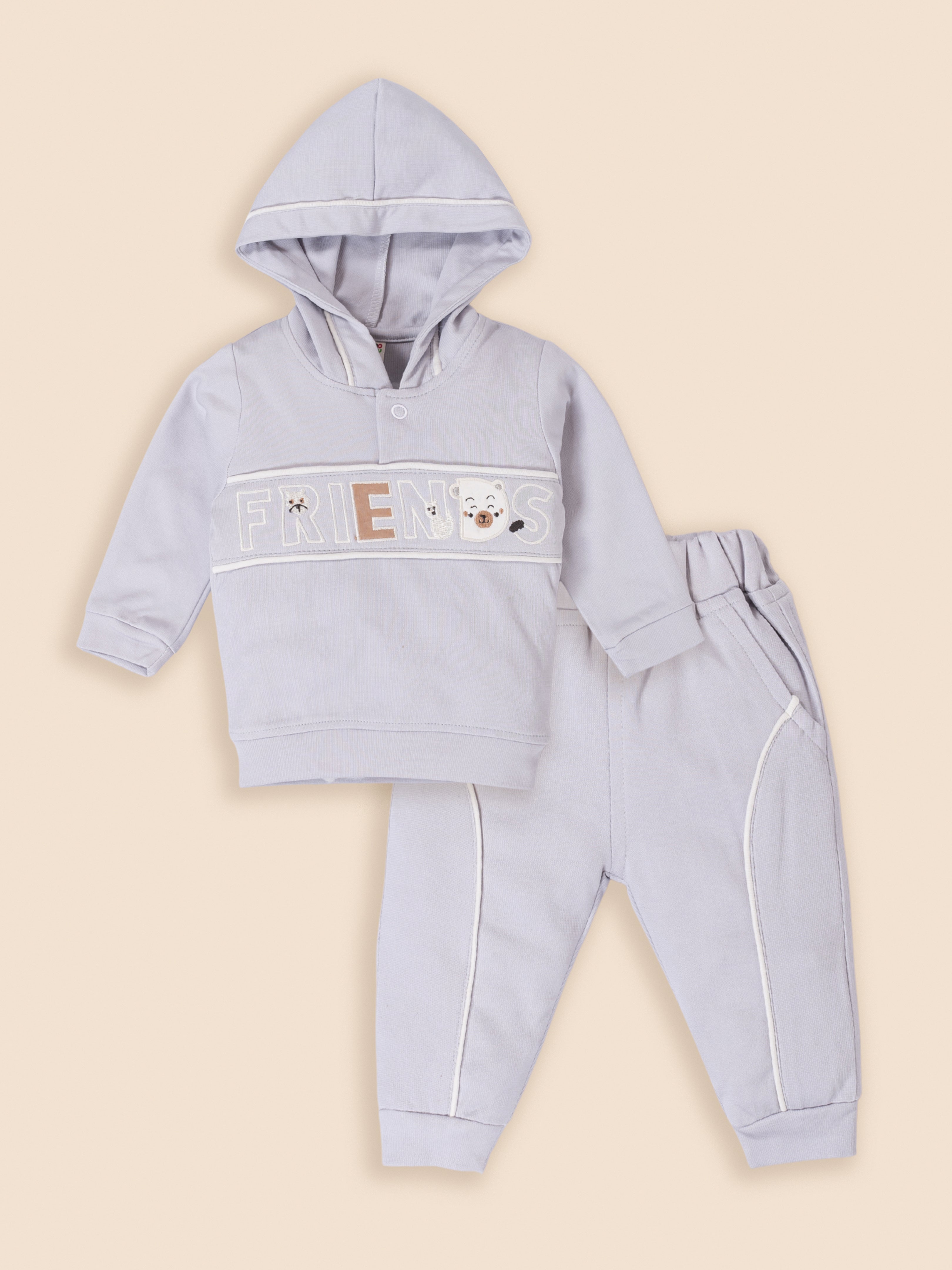 Baby Boys Casual Hooded Shirt with Pant