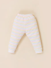 Girls Full Sleeve Top with Dungaree & Leggings Set