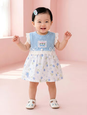 Baby Girls Sleeveless Floral Frock  with Panty Set