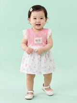 Baby Girls Sleeveless Floral Frock  with Panty Set