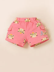 Baby Girl Cotton Top & Printed Shorts Set