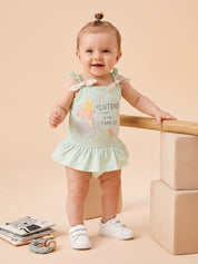 Baby Girl Clothing Set with Top, Shorts & Bodysuit