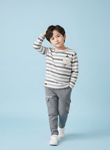 Baby & Toddler Winter Striped - Outfit Set | Grey & Mauve