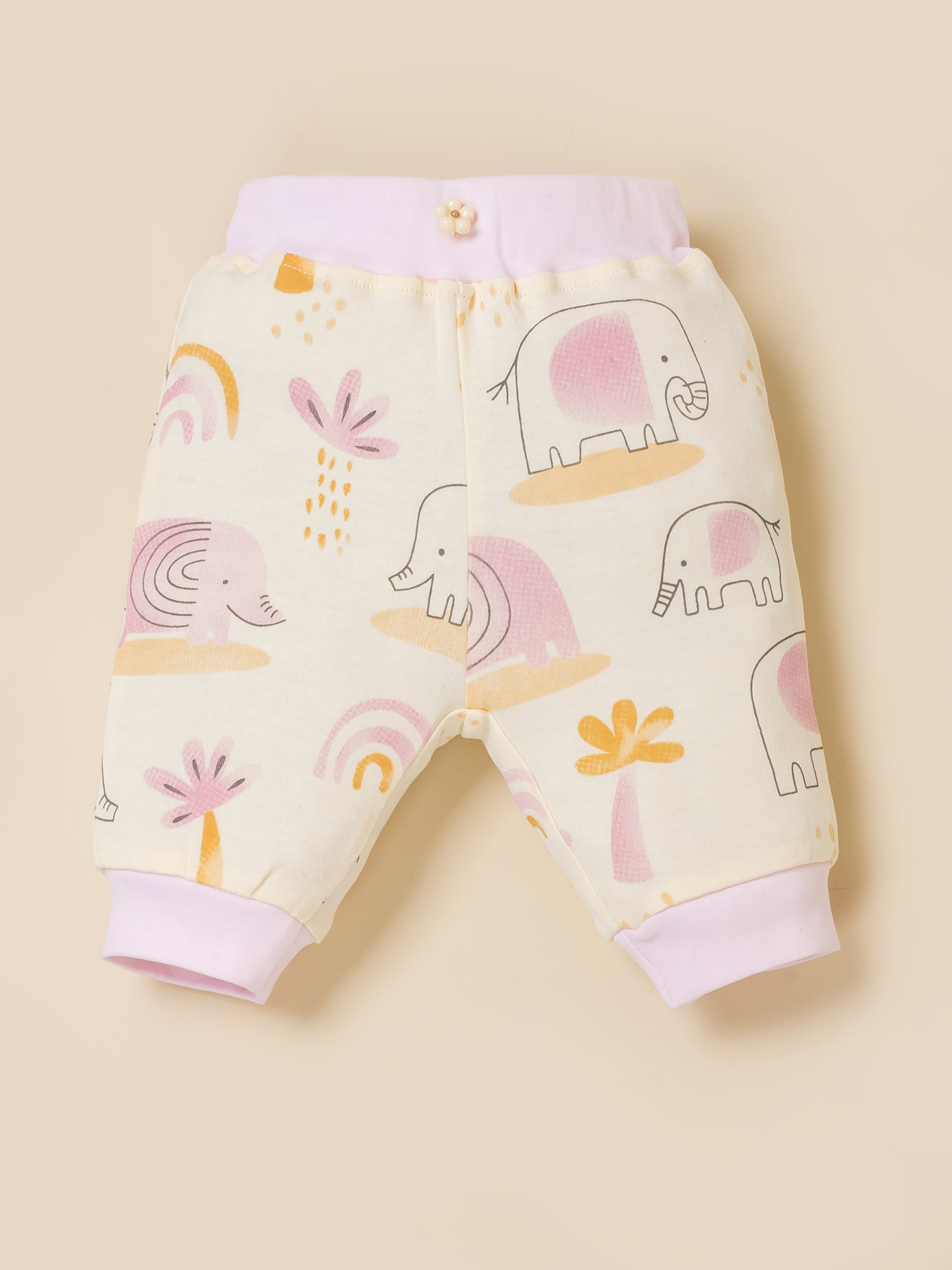 Infant Girl Cotton Top, Bodysuit and Pant Set