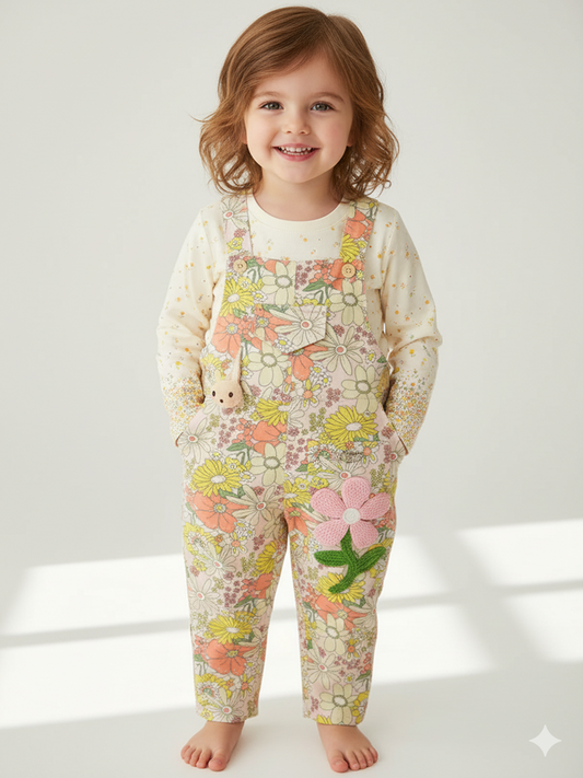 KETI MINI Romper For Girls Casual Floral Print