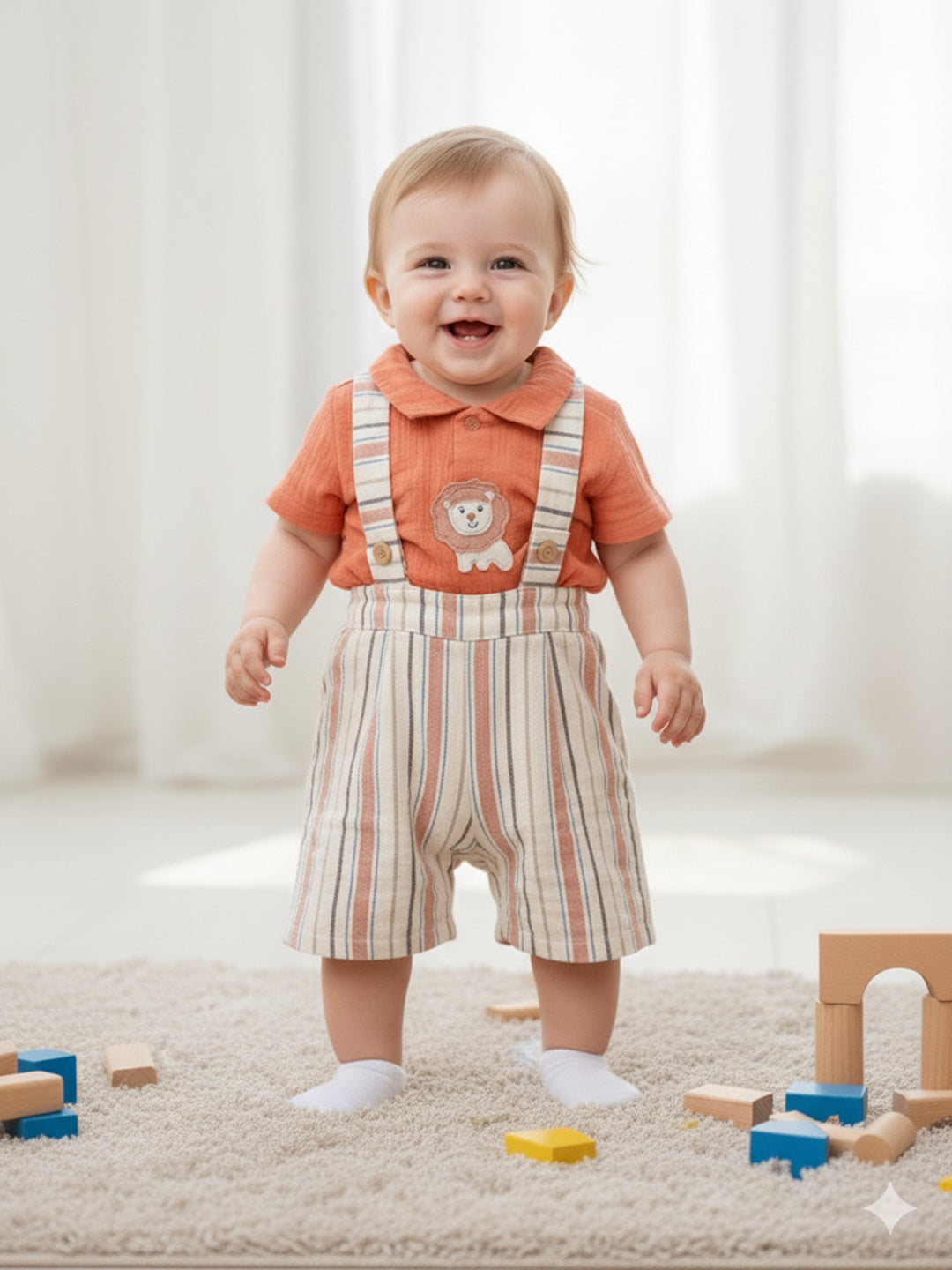 Baby Boy Suspender Outfit Set