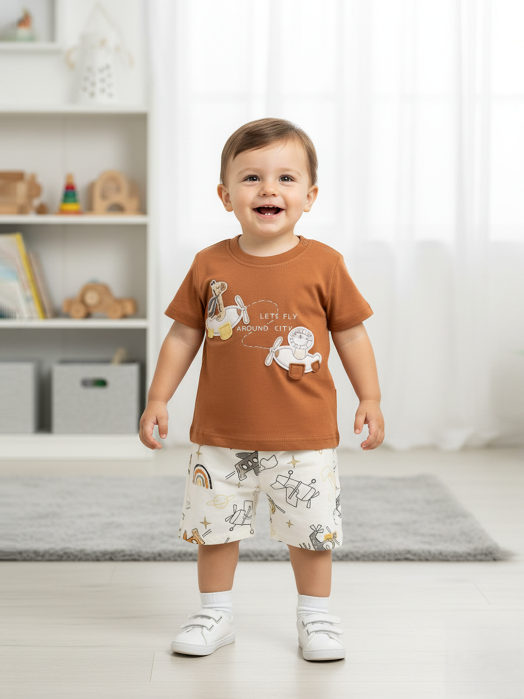 Baby Boys Casual Shirt with Shorts