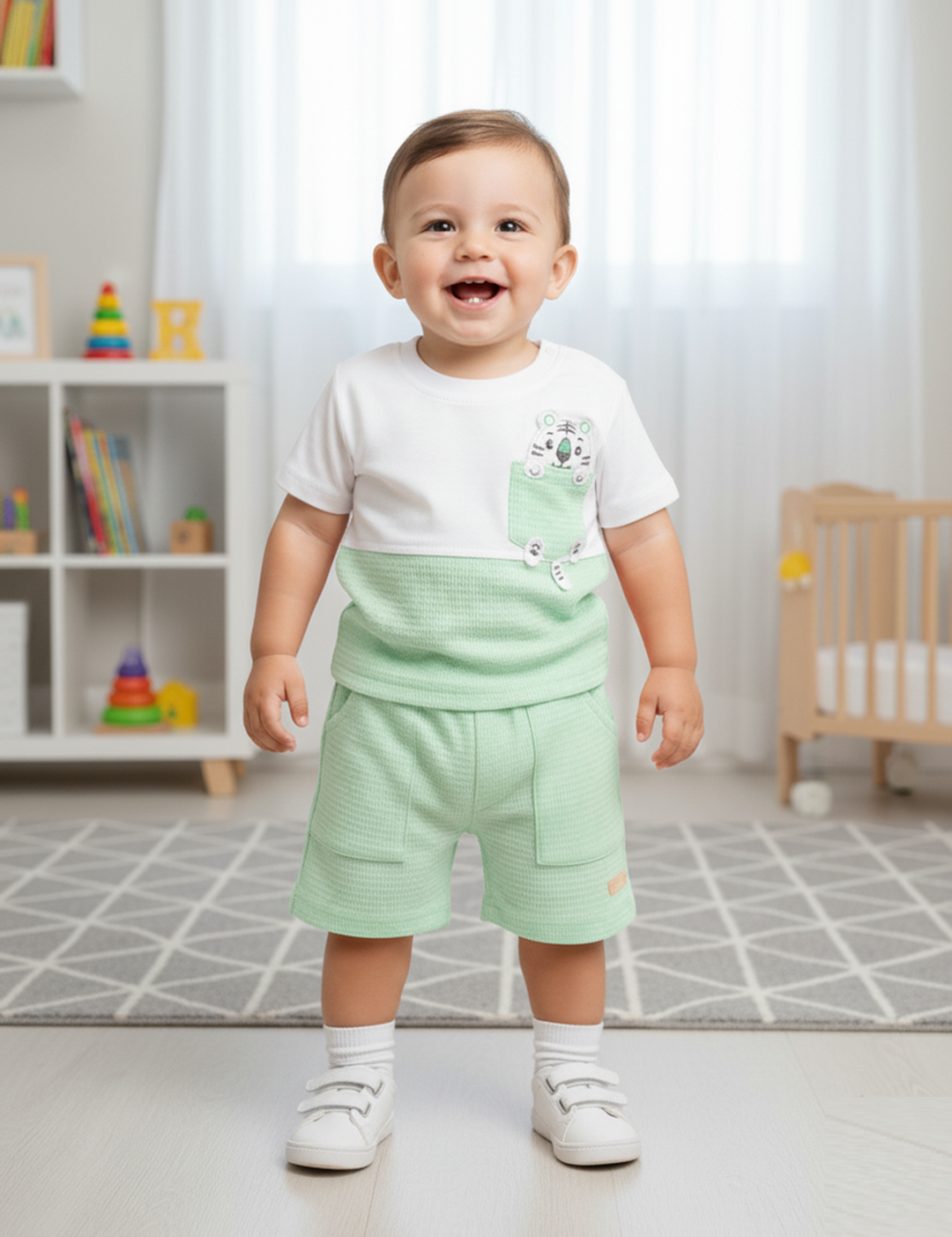 Baby Boys Casual Shirt with Shorts