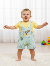 Printed Romper Jacket Set For Baby Boys
