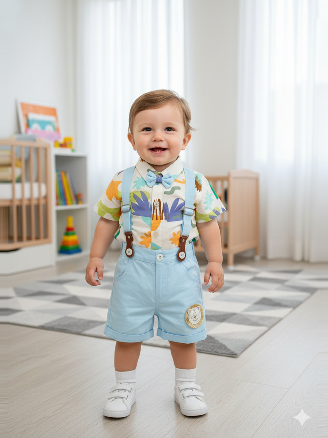 Baby Boy Suspender Outfit Set