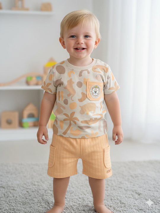 Pompidou Baby Boys Casual Shirt with Shorts