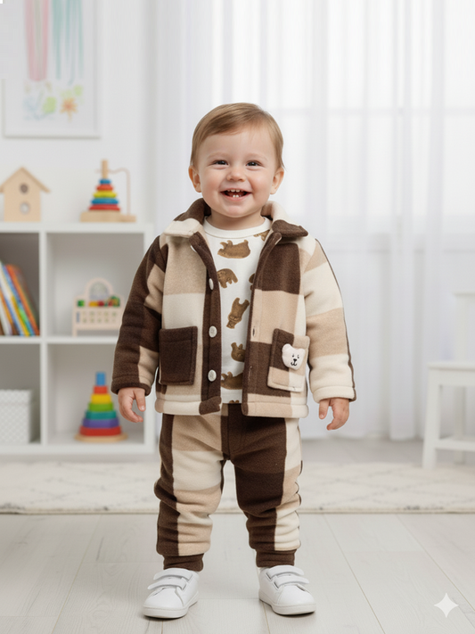 3 Piece Jacket Set for Baby Boys