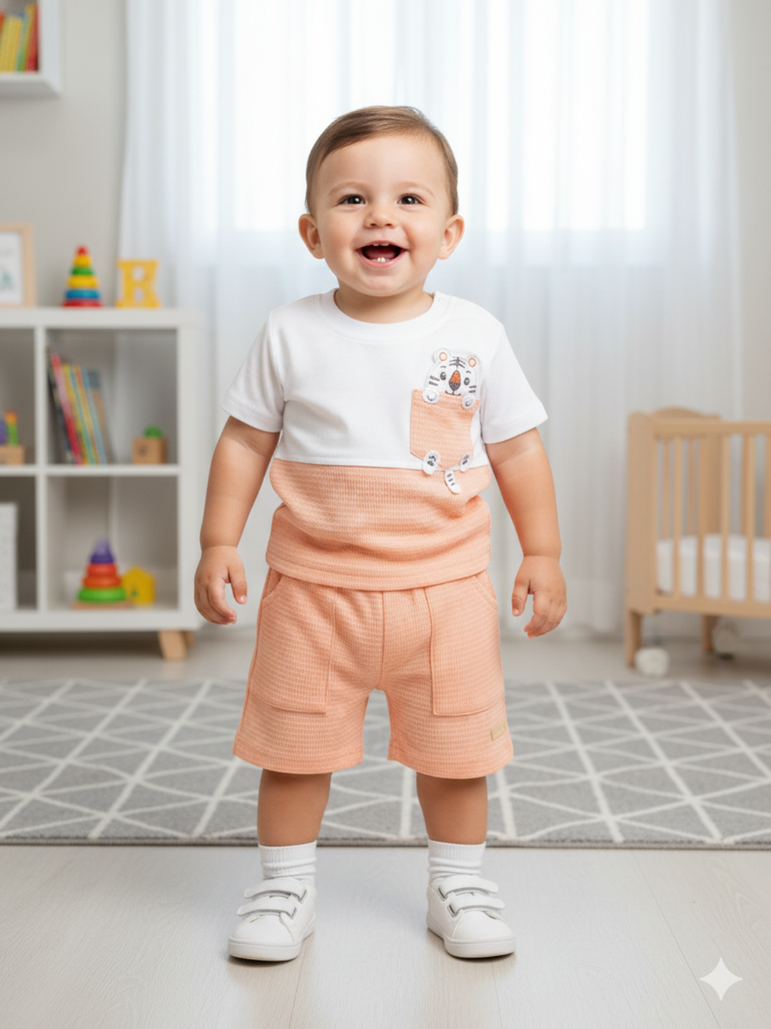 Baby Boys Casual Shirt with Shorts