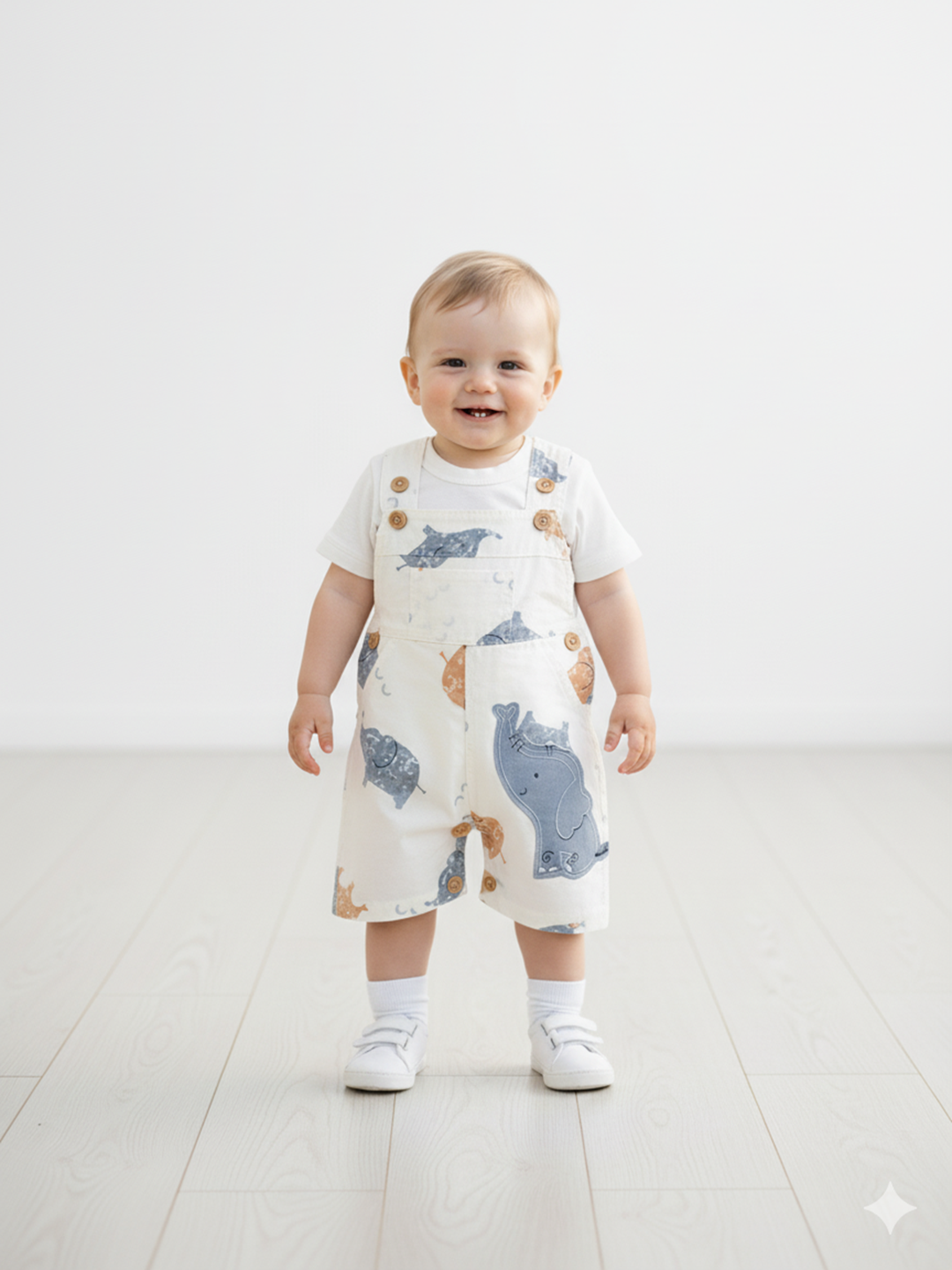 Printed  Dungree For Baby Boys