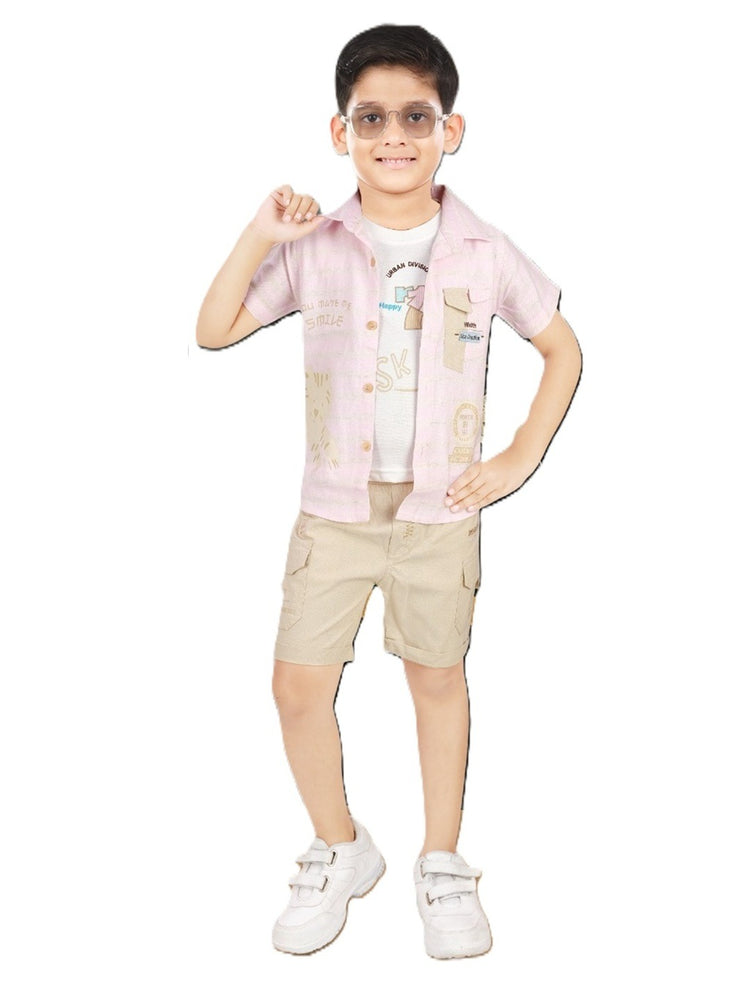 Big Fun Kids Printed Shirt and T-shirts with Shorts