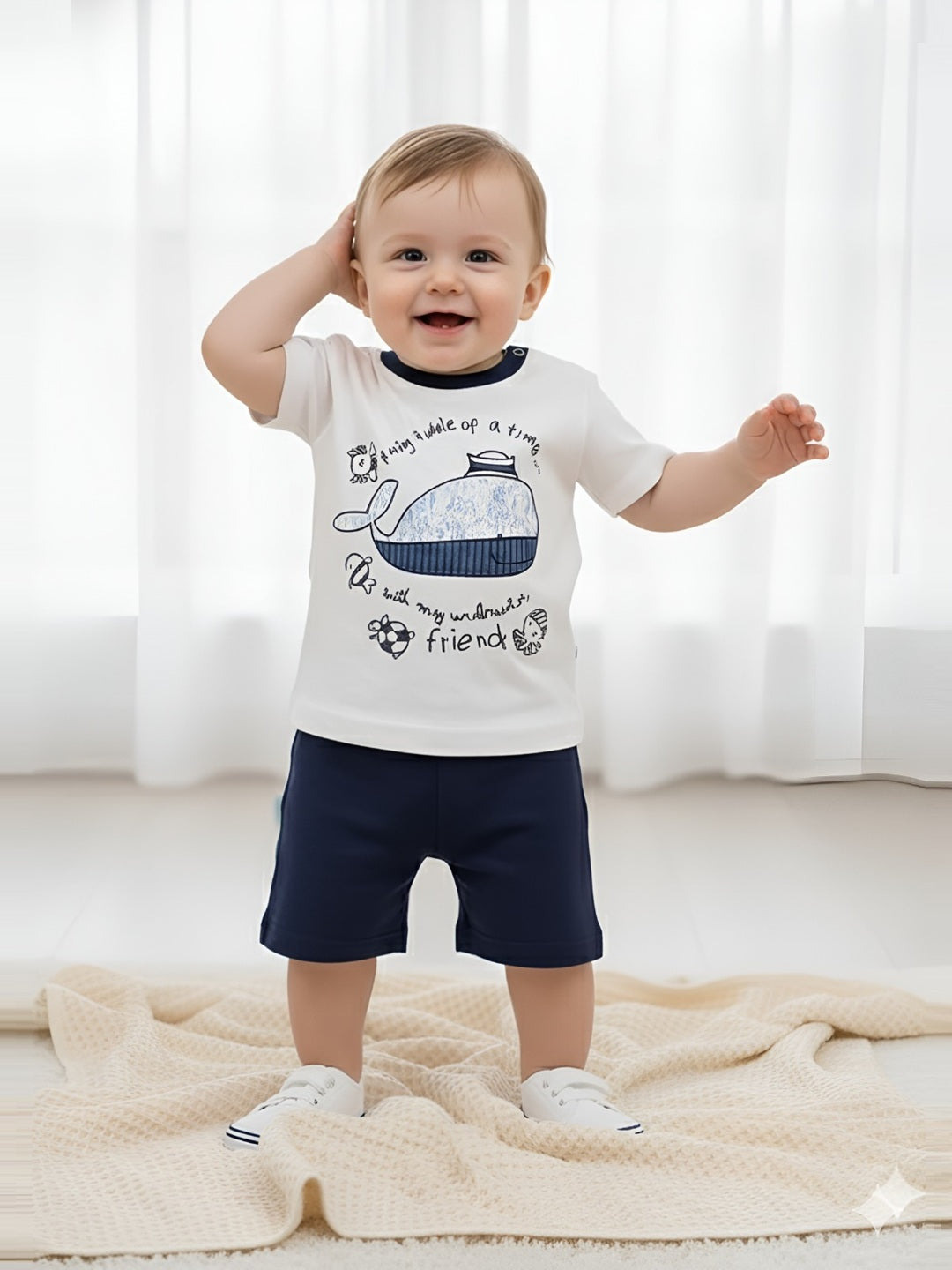 Baby Boys Casual Shirt with Shorts