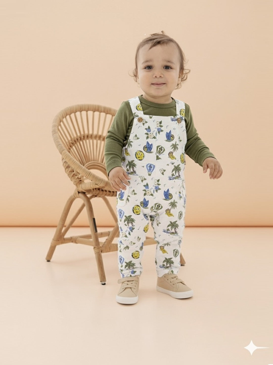 Full Sleeves Dungree For Baby Boys