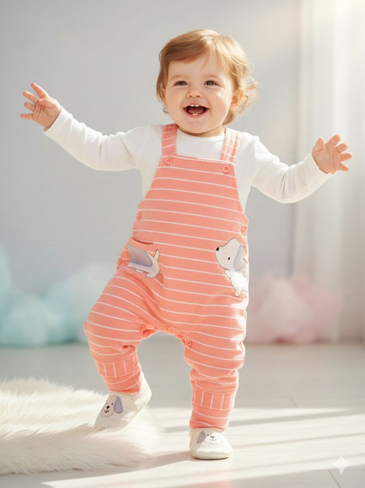 Pompidou Full Sleeves Dungree For Baby Boys