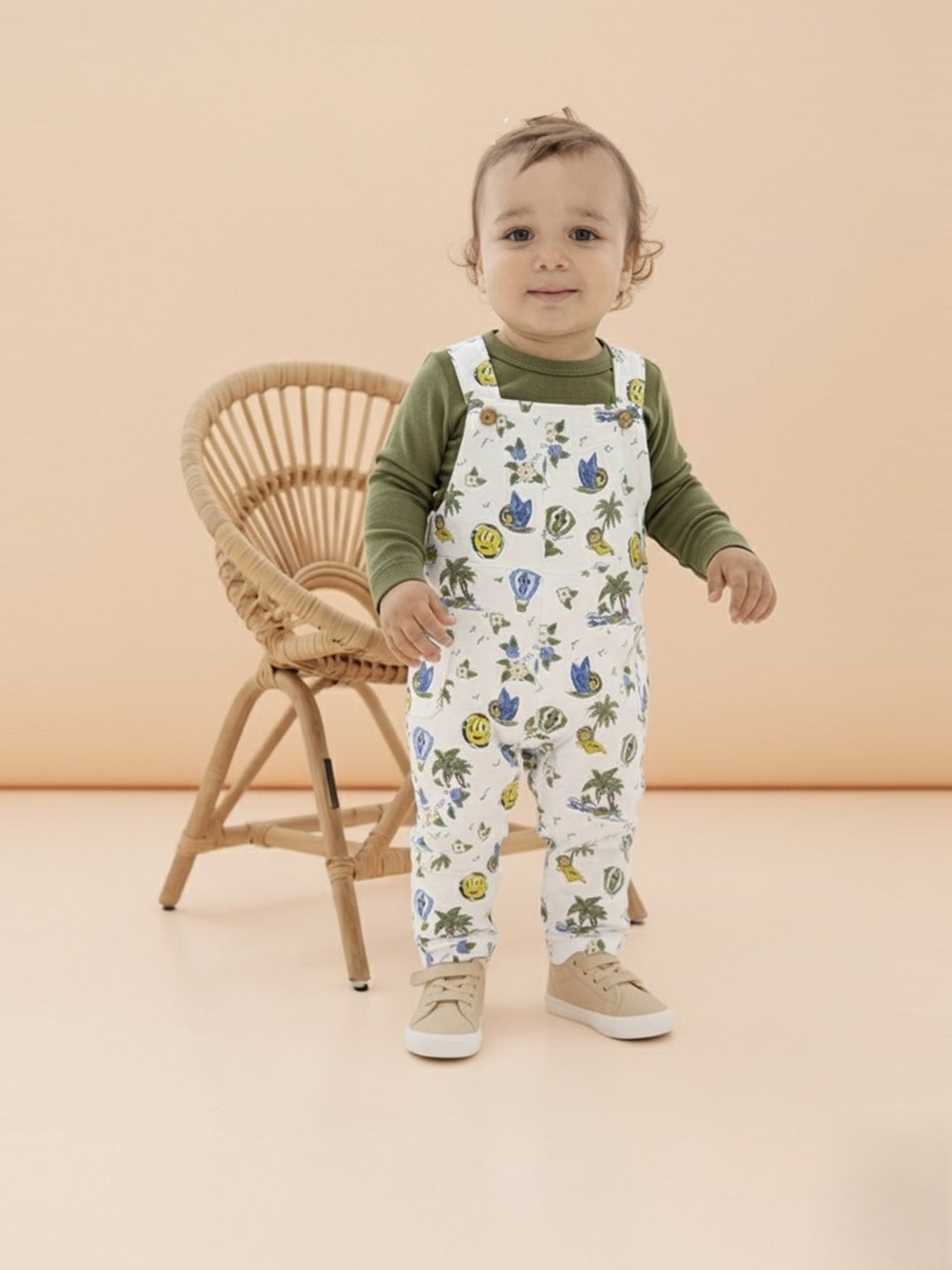 Full Sleeves Dungree For Baby Boys