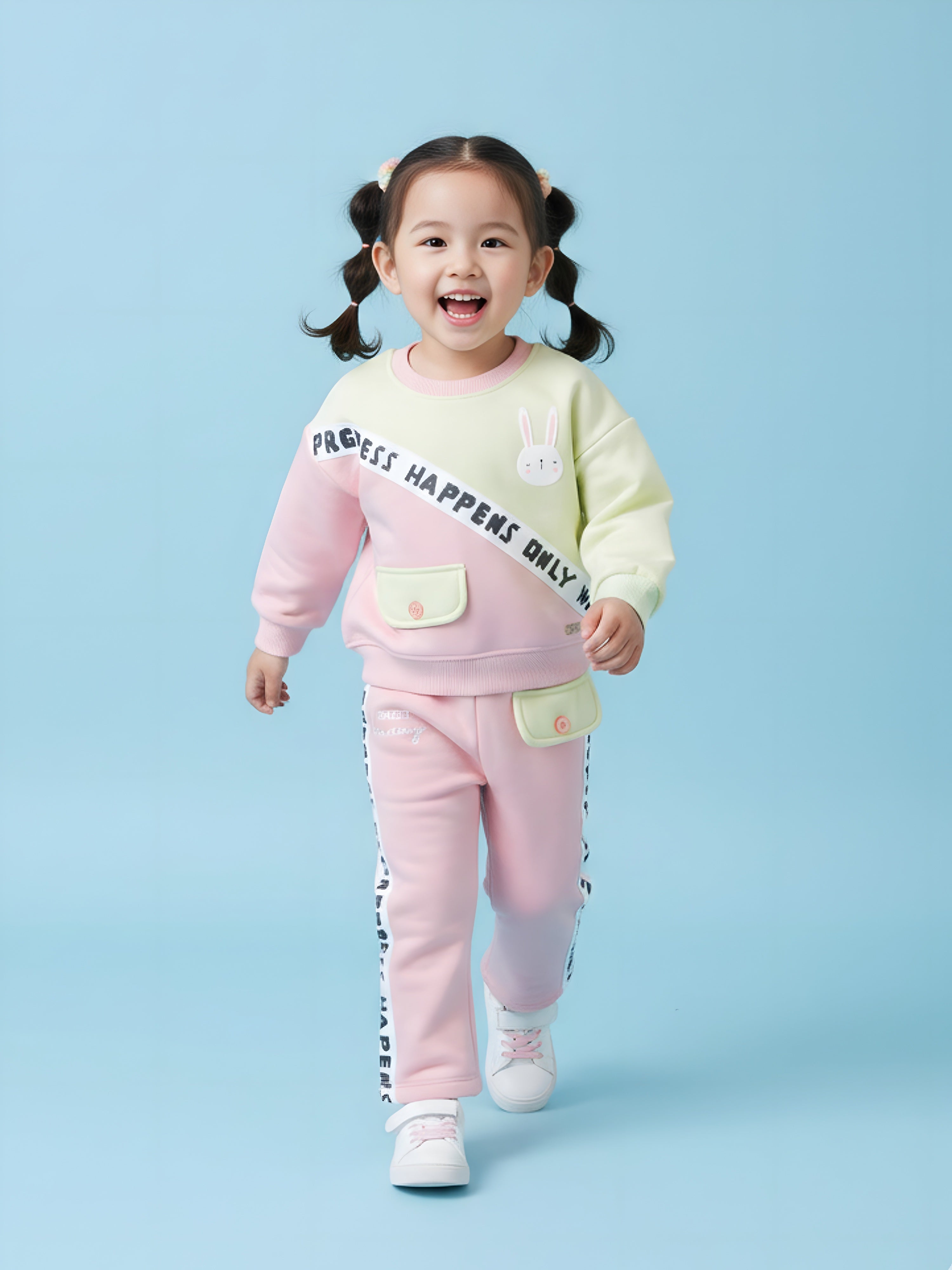 Girl Full Sleeve Sweatshirt with Jogger Set