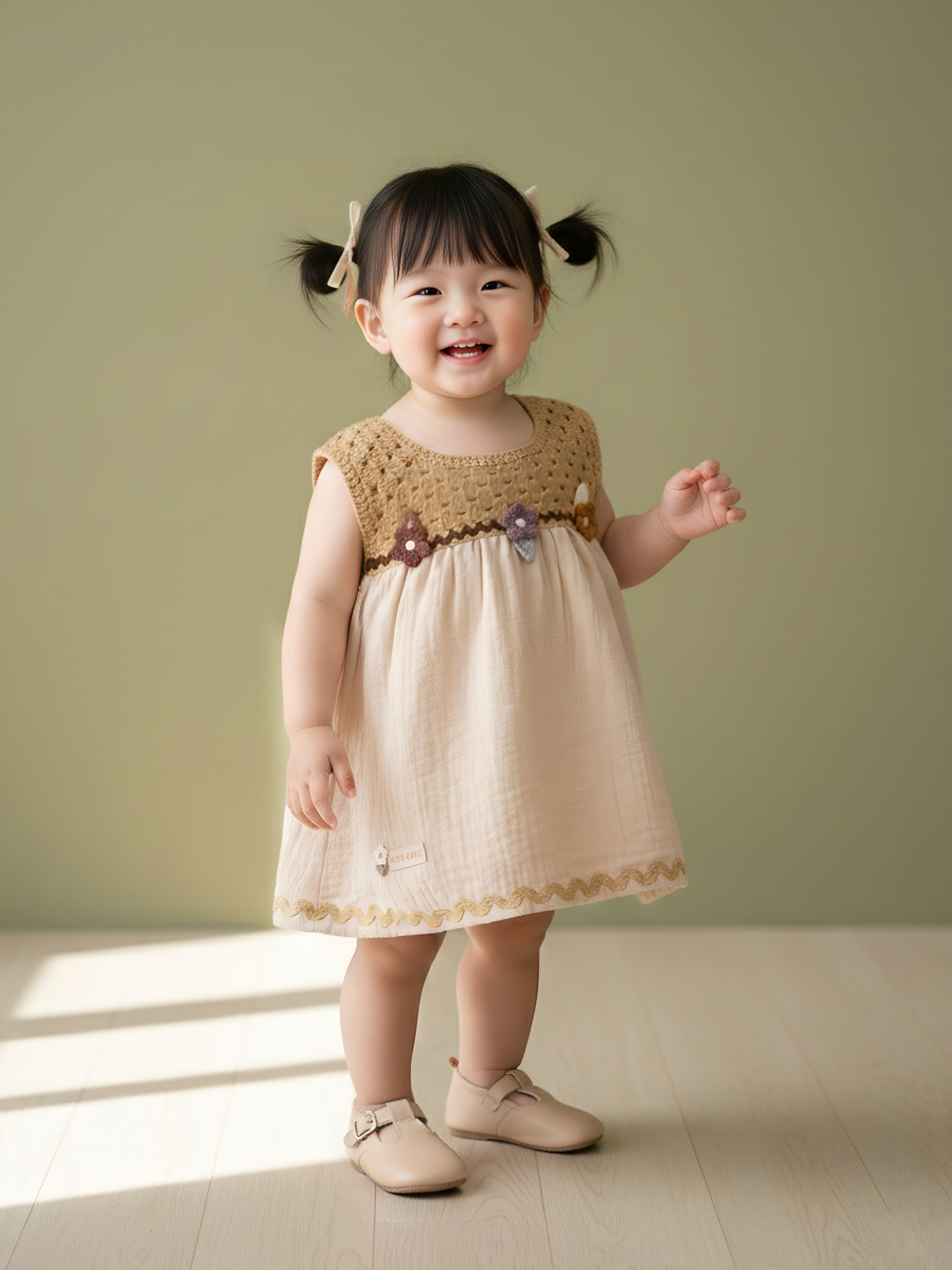 Girls Fancy Crosia Frock with Panty