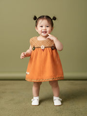 Girls Fancy Crochet Frock with Panty