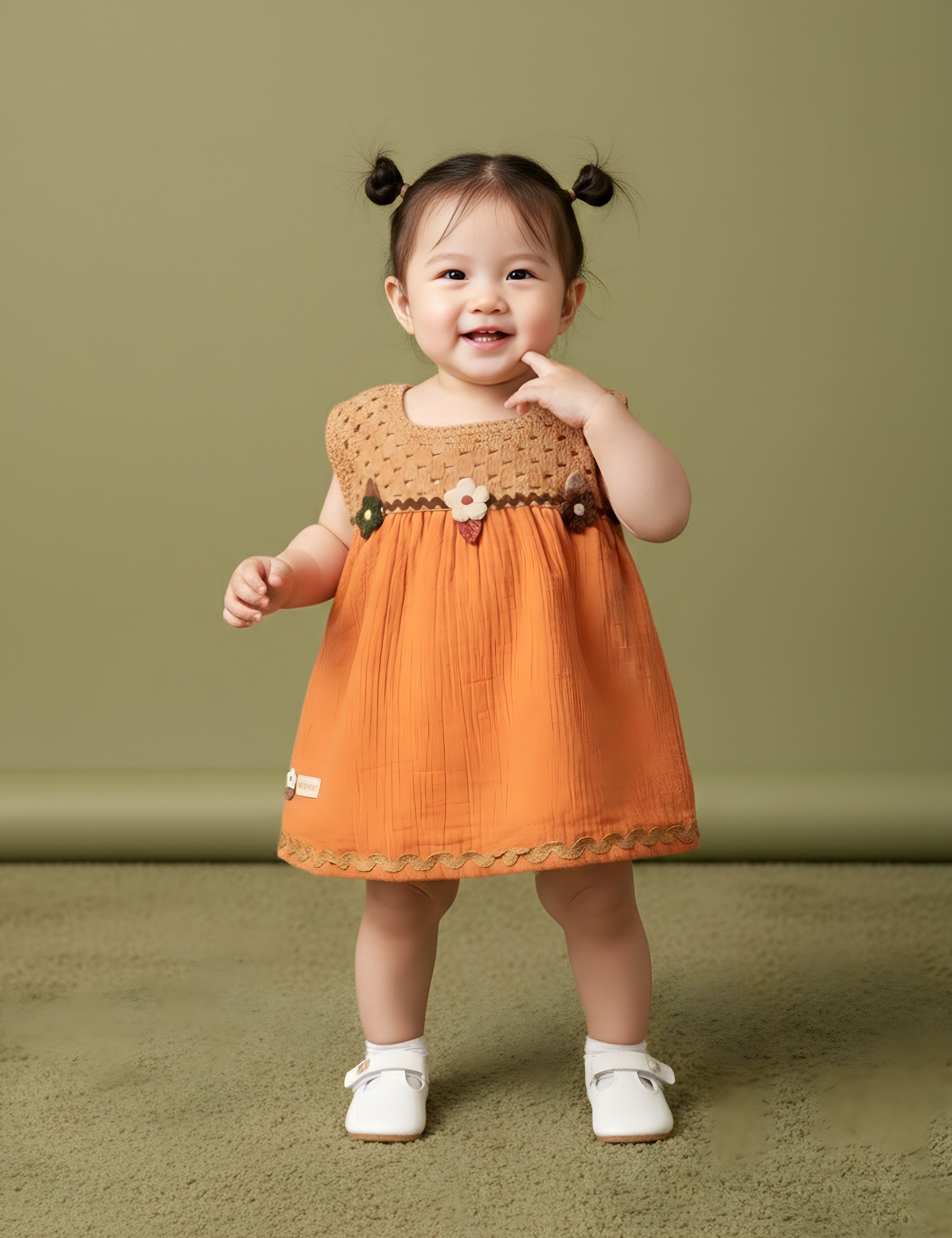 Girls Fancy Crochet Frock with Panty
