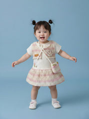 Girls Premium Frock with Matching Panty and Shoulder Bag