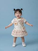 Girls Premium Frock with Matching Panty and Shoulder Bag
