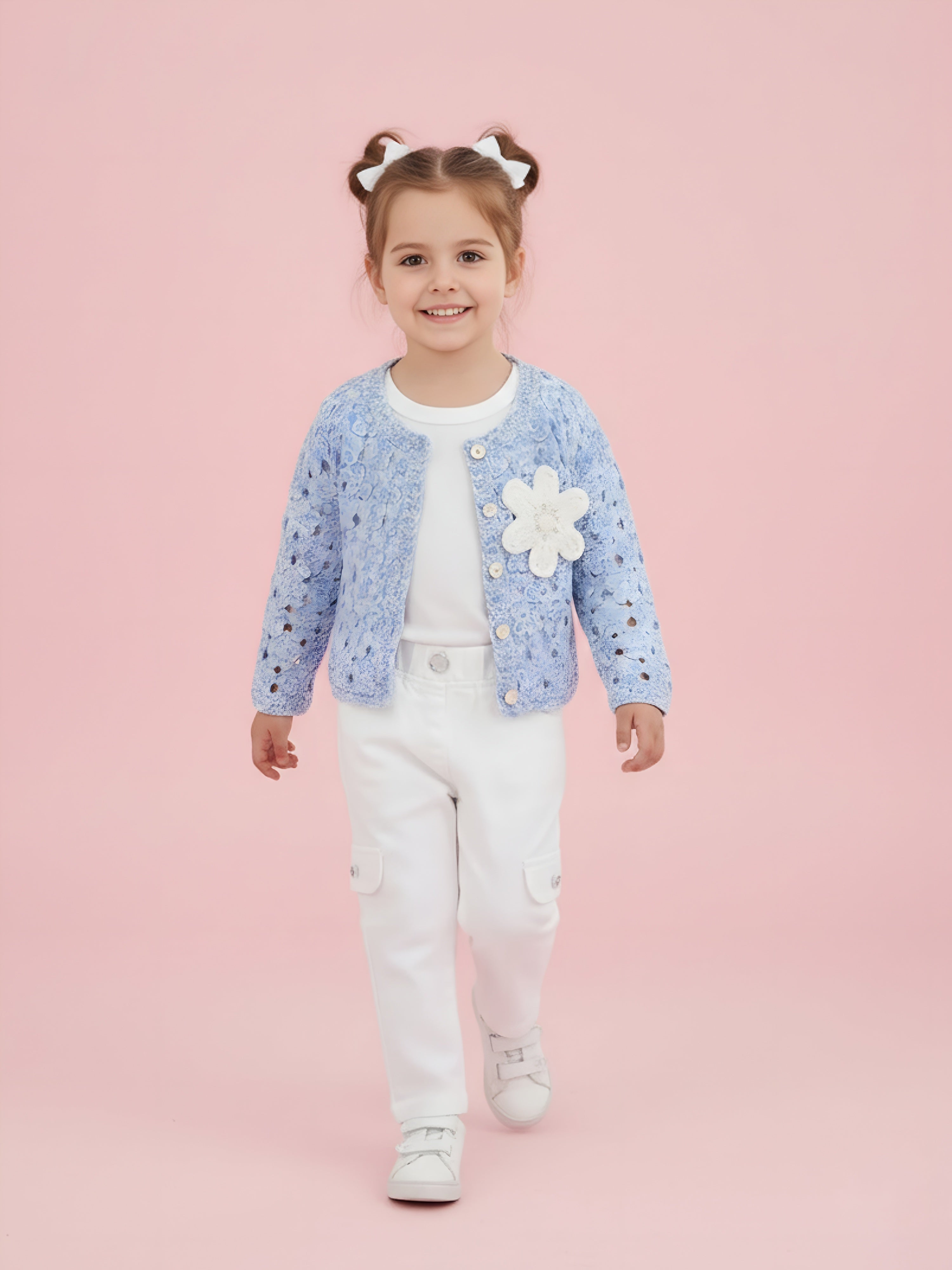 Girls Casual Sweatshirt Pant Jacket Set