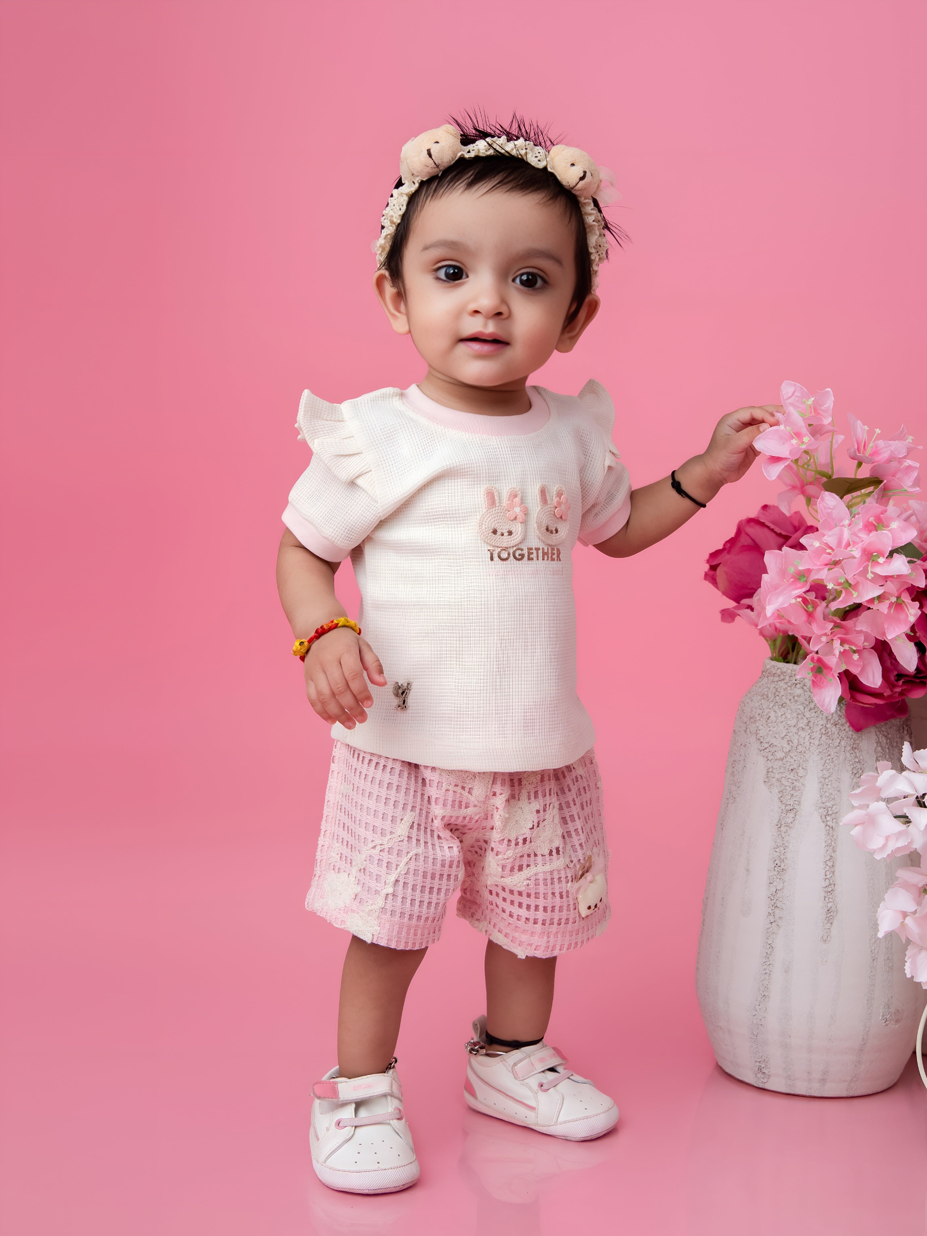 Girls casual Cotton Top & Shorts Set