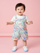 Toddler Boys’ Psychedelic Swirl Giraffe Overall Set