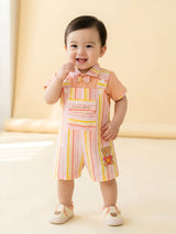 Toddler Boys' Citrus Stripe Overall & Polo Set