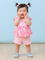 Baby Girl Cotton Top & Shorts Clothing Set