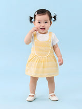 Baby Girls Dungaree Dress Set