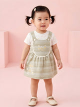 Baby Girls Dungaree Dress Set