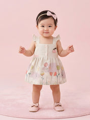 Baby Girls Floral Printed Sleeveless Dress
