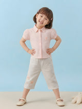 Girls Shirt Top & Capri Pants Set