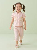 Girls Shirt & Capri Pants Co-Ord Outfit Set