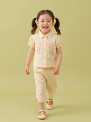 Girls Shirt & Capri Pants Co-Ord Outfit Set