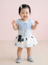 Baby Girls Crochet Style Frock with Panty Set