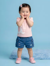 Baby Girls Top with Denim Shorts