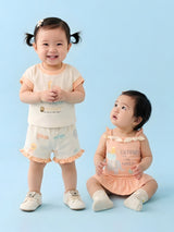 Baby Girl Clothing Set with Top, Shorts & Bodysuit