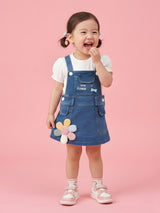 Girls Denim Dungaree Dress