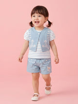 Keti Mini Girls Top, Shorts & Shrug Clothing Set