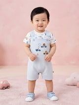 Dungaree For Baby Boys Casual Printed