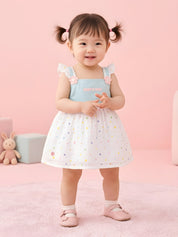 Baby Girls Cute Printed Sleeveless Cotton Dress
