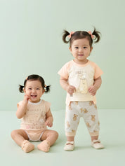 Baby Girl Clothing Set with Top, Shorts & Bodysuit