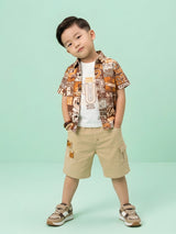 Kids Boys Urban Graphic Print Summer Set